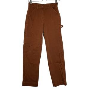 Ali Golden Cooper Brown Cotton Utility Painter Pants XS